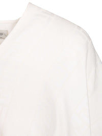 Fendi Women Ff Ivory Wool And Silk Poncho