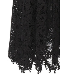 Fendi Women Macramé Lace Midi Skirt