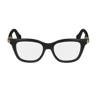 Salvatore Ferragamo Eyeglasses Square Full Rim, Shiny Black Frame and Clear Demo Lens Lens SF2973001