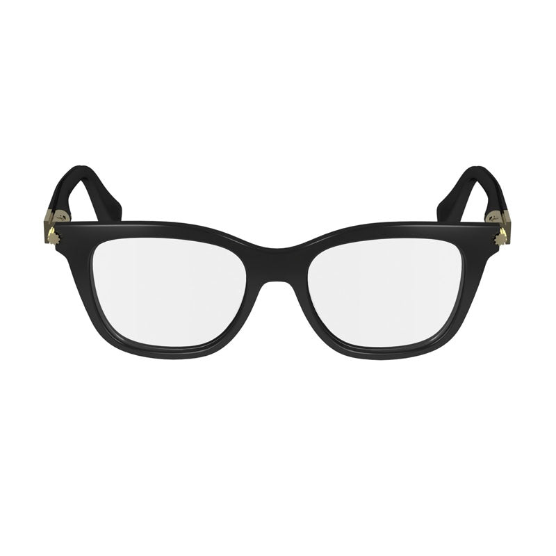 Salvatore Ferragamo Eyeglasses Square Full Rim, Shiny Black Frame and Clear Demo Lens Lens SF2973001