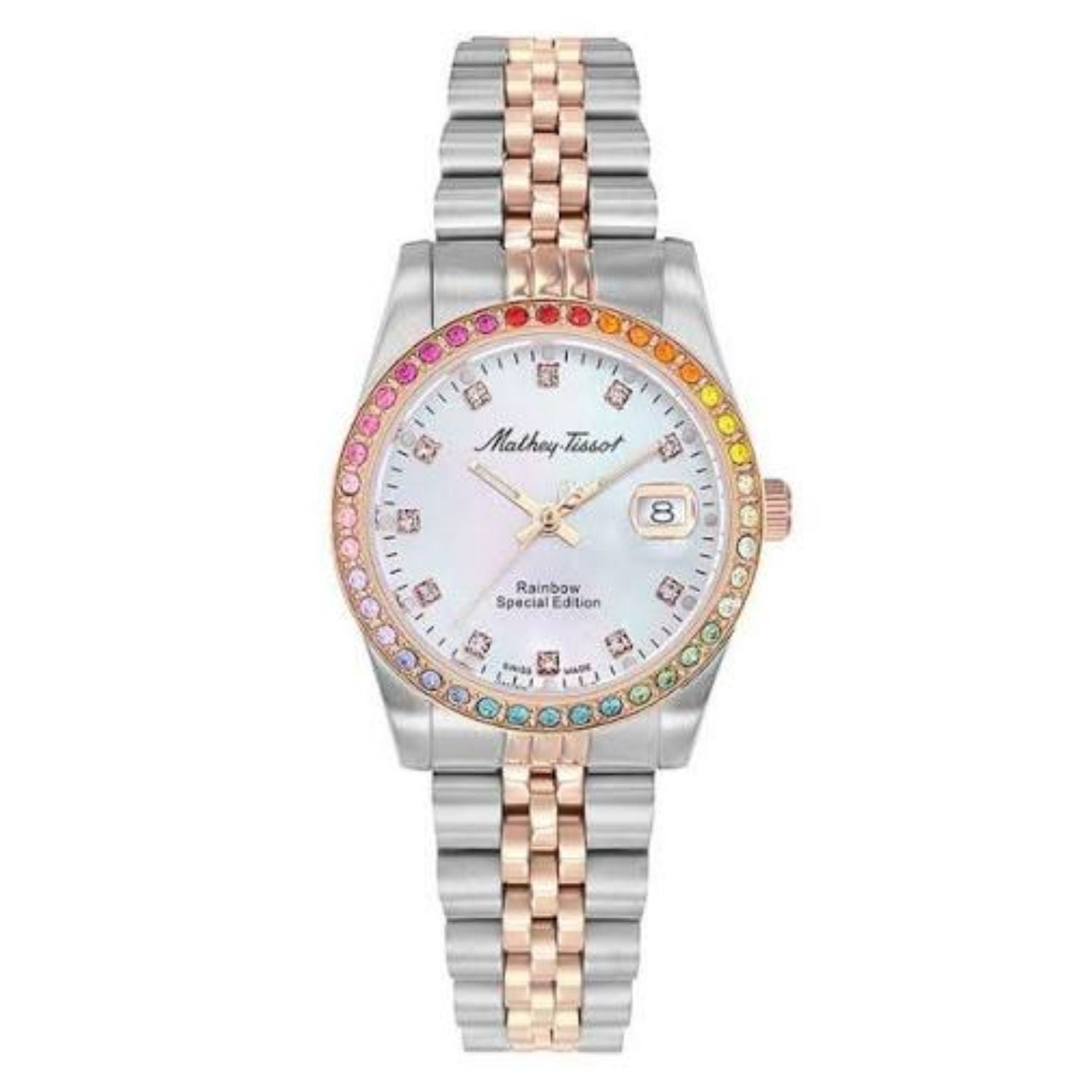 Mathey Tissot Mathey Tissot Women's Rainbow White Dial Watch - D809BQI