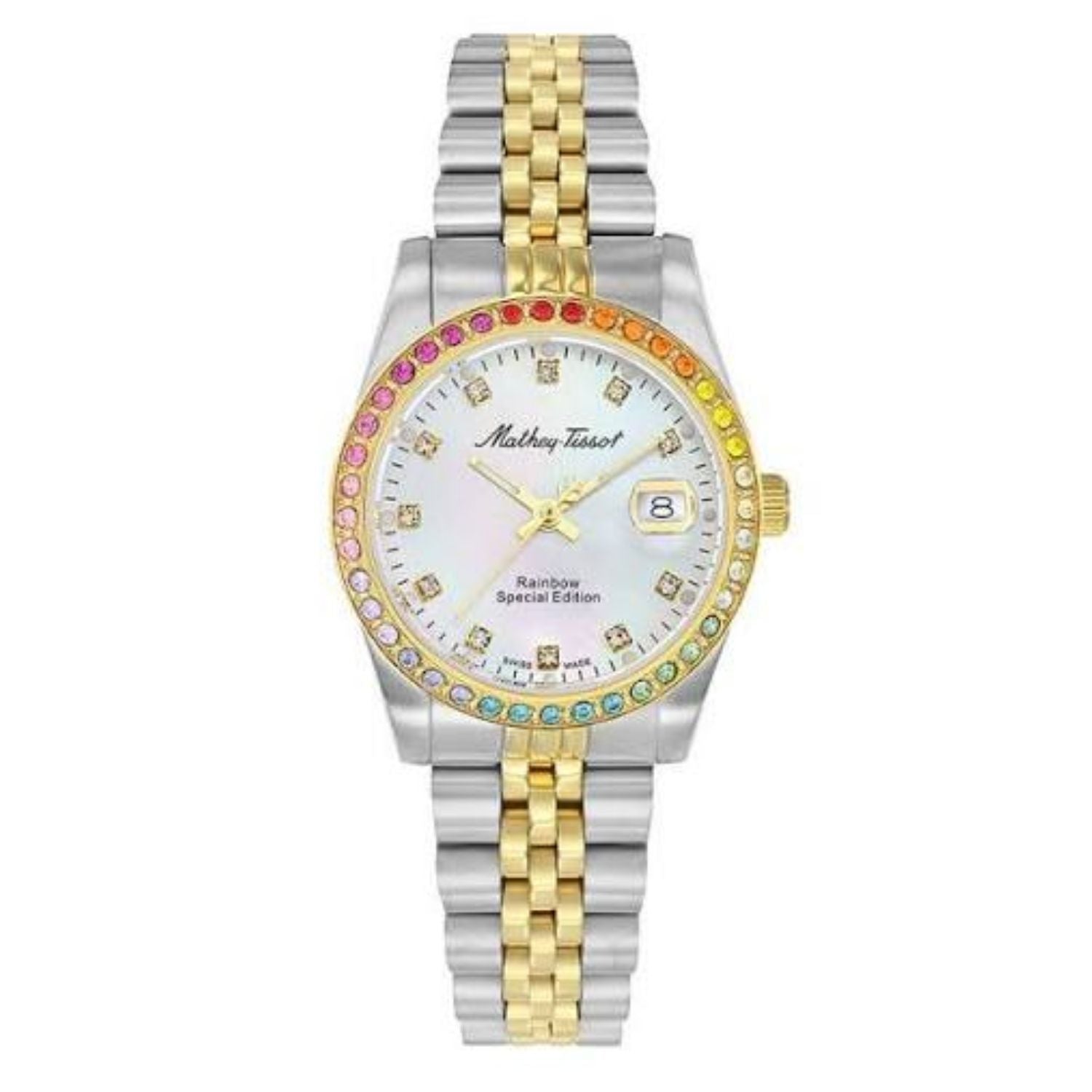 Mathey Tissot Mathey Tissot Women's Rainbow White Dial Watch - D809BQYI