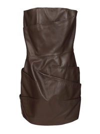 The Attico Women Leather Mini Dress