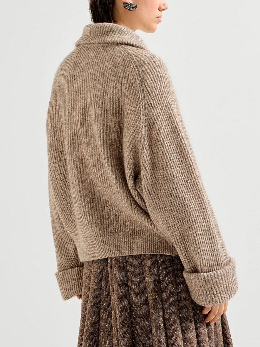 Brunello cucinelli Brunello Cucinelli Women Rubbed Cardigan With Monili