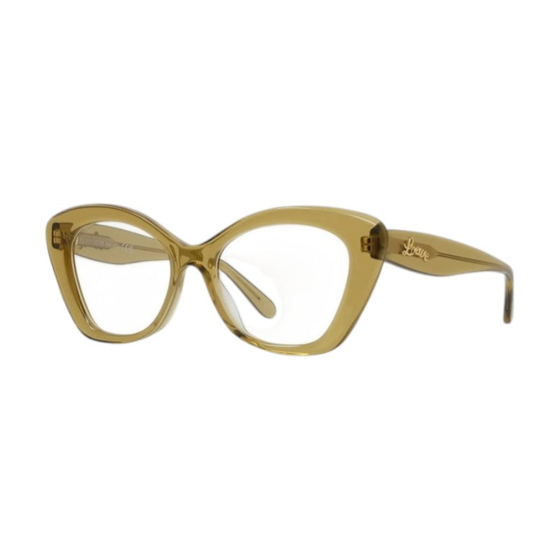 Loewe Loewe Eyeglasses Square Full Rim, Glossy Green Frame and Clear Demo Lens Lens LW50067I096