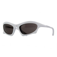Balenciaga Balenciaga Sunglasses Oval Full Rim, White Frame and Grey Lens BB0229S004