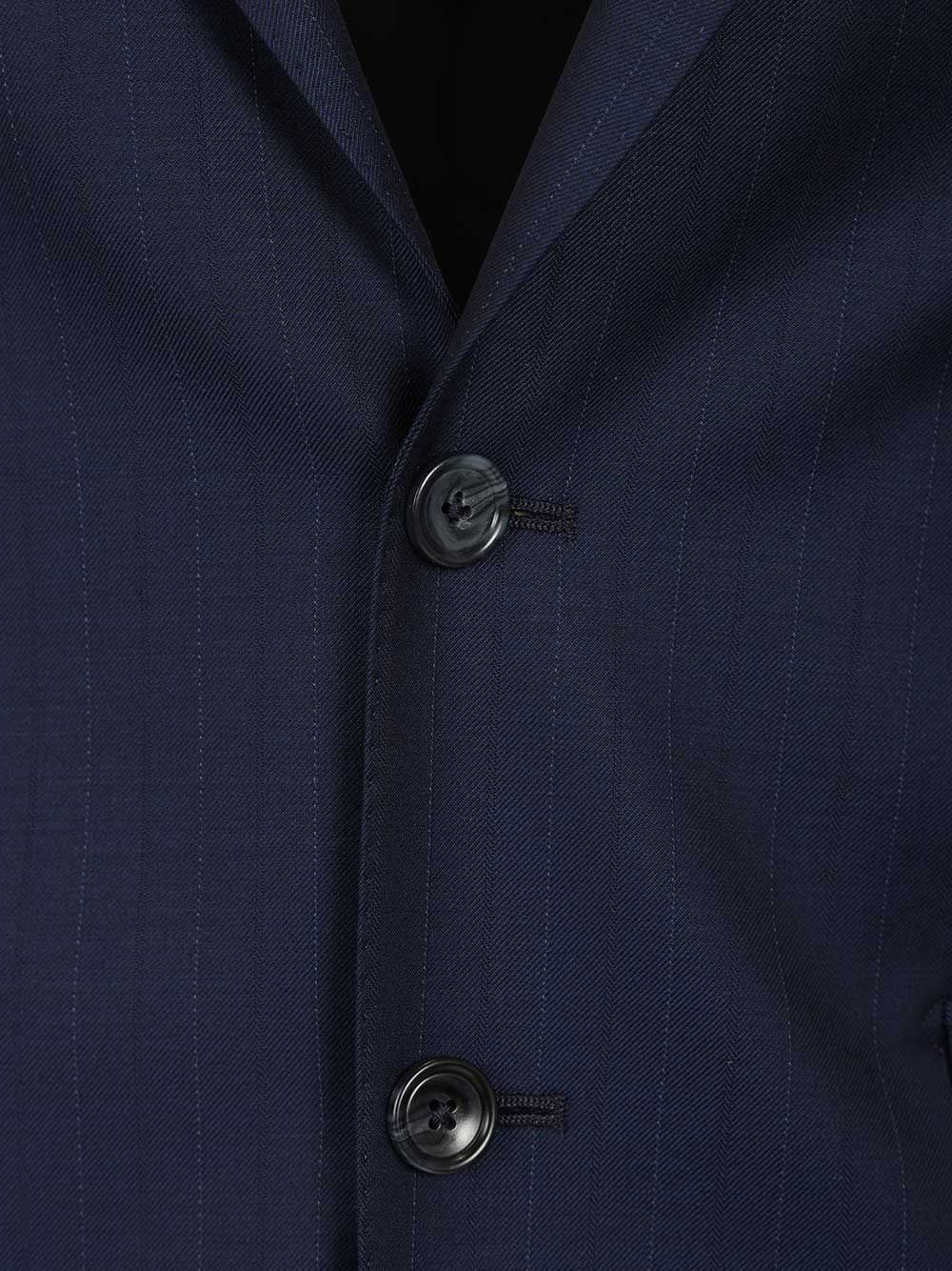Tagliatore Men Blue Pinstripe Suit