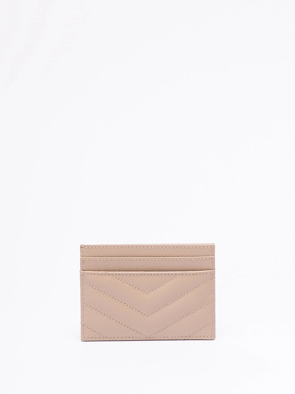 Saint Laurent Women Cassandre Matelasse Card Case In Grain De Poudre Leather