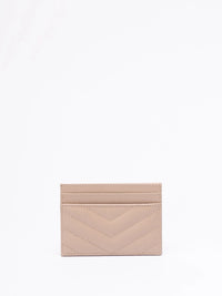 Saint Laurent Women Cassandre Matelasse Card Case In Grain De Poudre Leather