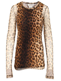 Sportmax Women Bi-Material Animalier Top