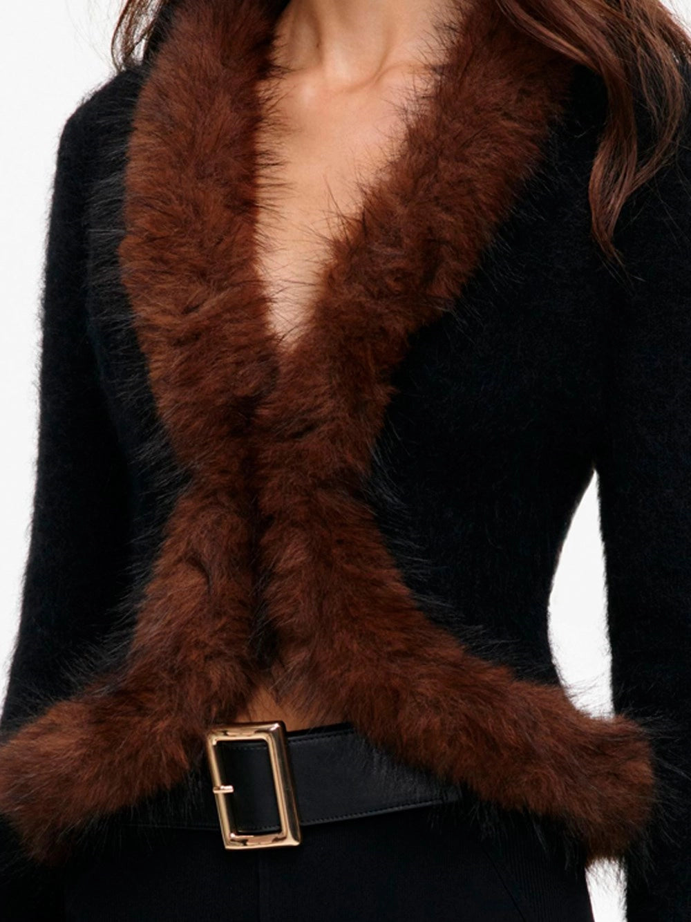 Self-portrait Self-Portrait Women Faux Fur Knit Cardigan