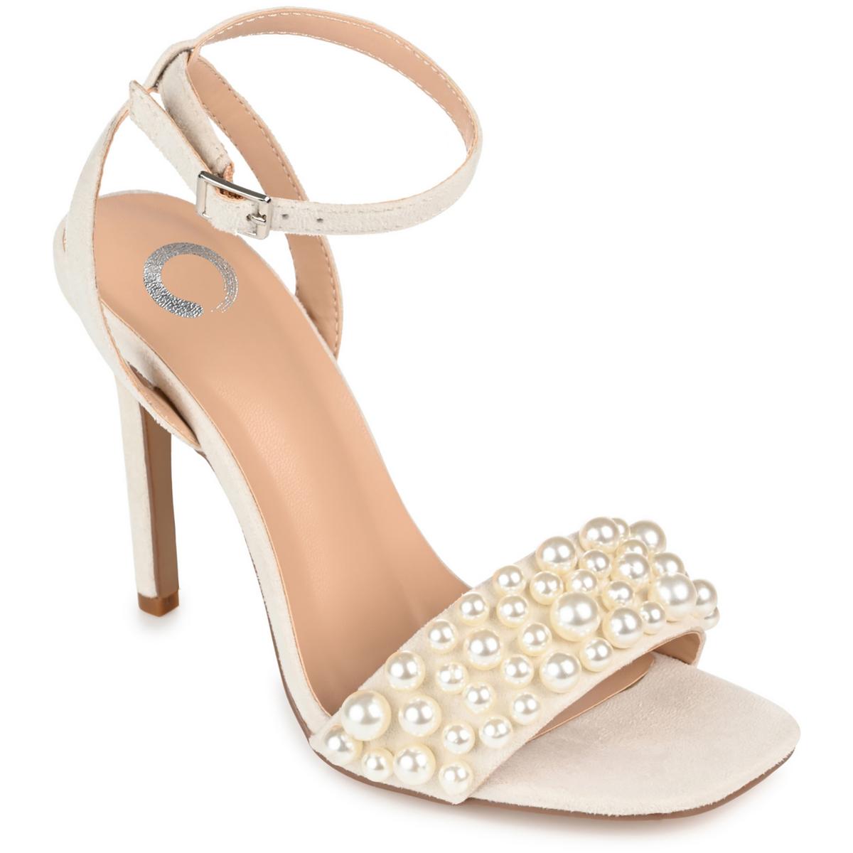 Romey Womens Faux Suede Ankle Strap Slingback Sandals Nude