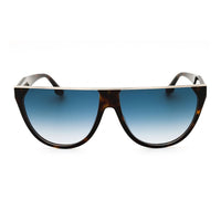 Victoria Beckham Sunglasses Rectangle Full Rim, Metallic Forced Green Frame and Smoke Gradient Lens VB682S305