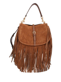 Etro Etro Women Medium Pony Suede Bag With Fringe