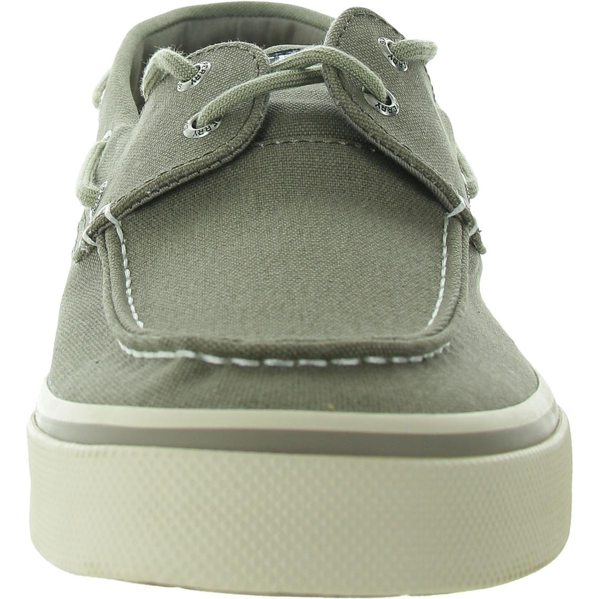 Halyard 2-Eye Mens Lace-Up Canvas Boat Shoes