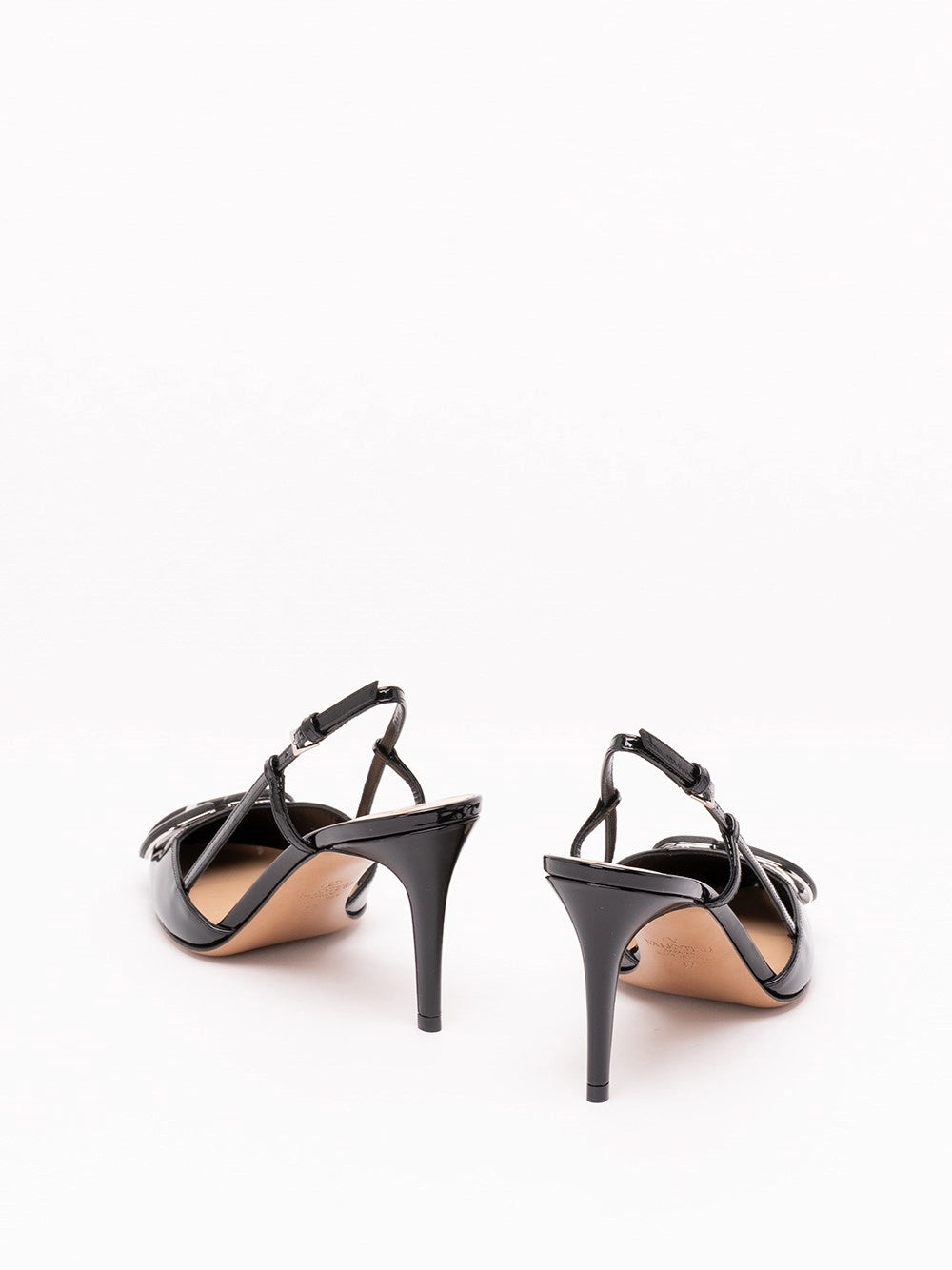 Valentino Garavani Women Vlogo Signature Patent Leather Slingback Pump 80Mm