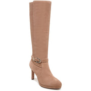 Taelynn Womens Zipper Leather Knee-High Boots