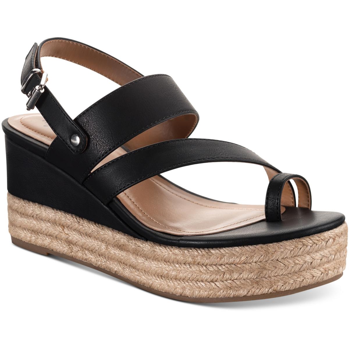 Bettyy Womens Toe Loop Espadrille Wedge Sandals