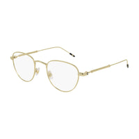 Montblanc Eyeglasses Square Full Rim, Gold Frame and Clear Demo Lens Lens MB0111O002