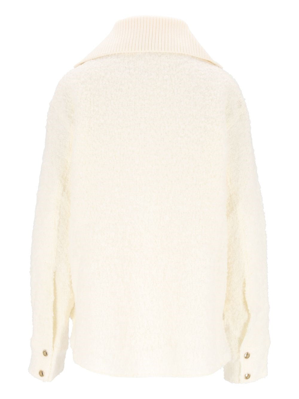 Moncler Women Ivory Bouclé Cardigan
