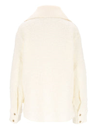 Moncler Women Ivory Bouclé Cardigan
