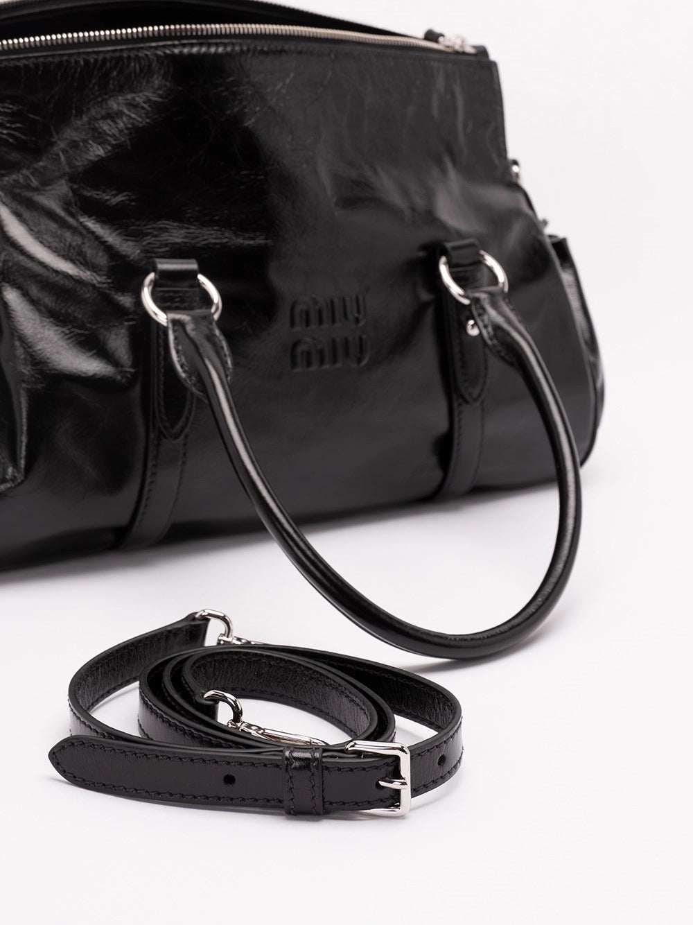 Miu Miu Women Shiny Leather Handbag