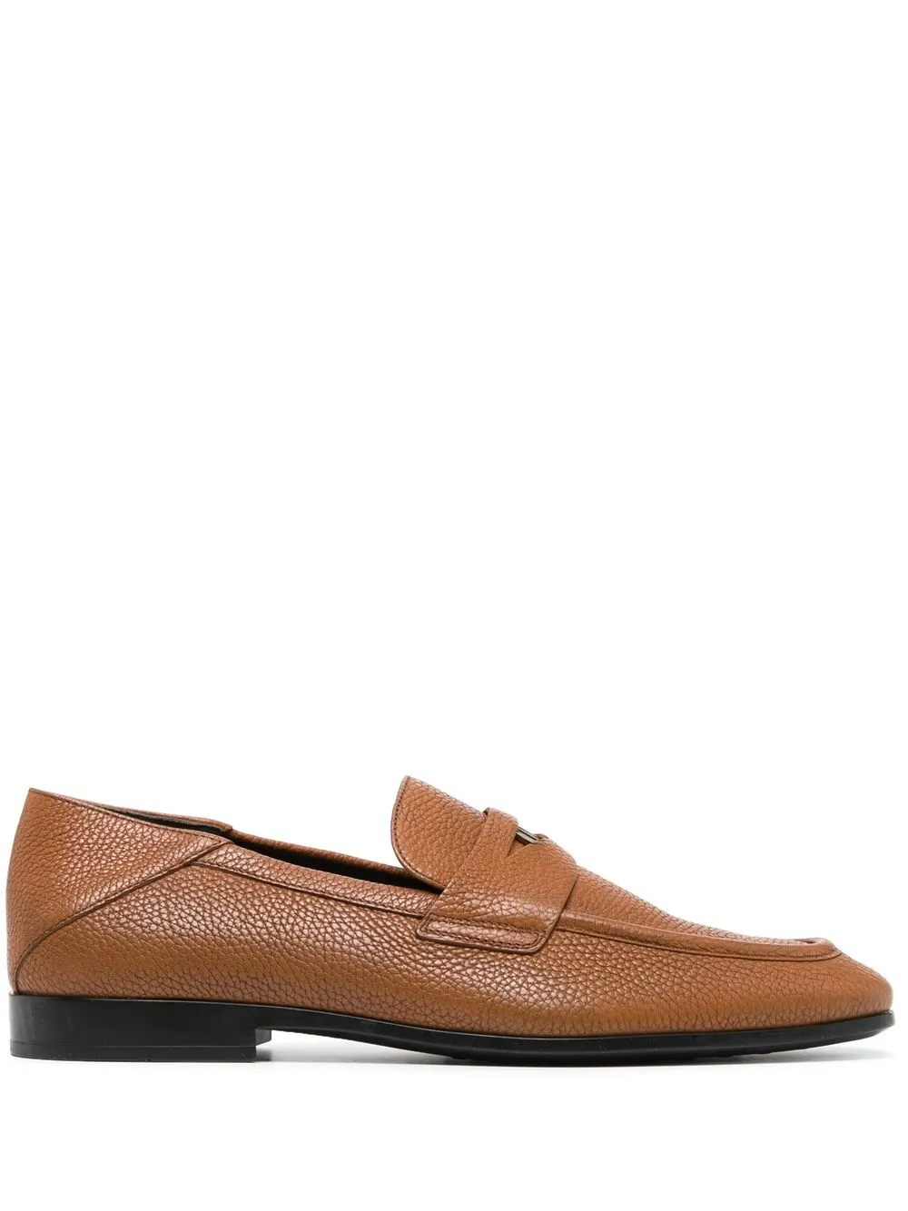 Tods Grained Leather Penny Loafers