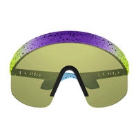 Gucci Sunglasses Shield Semi Rim, Violet Shaded Green Frame and Light Green Lens GG1477S001
