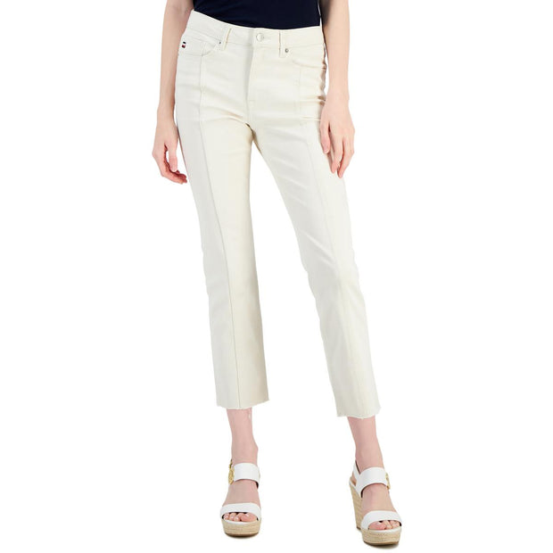 Tribeca Womens Cropped Straight Leg Ankle Pants