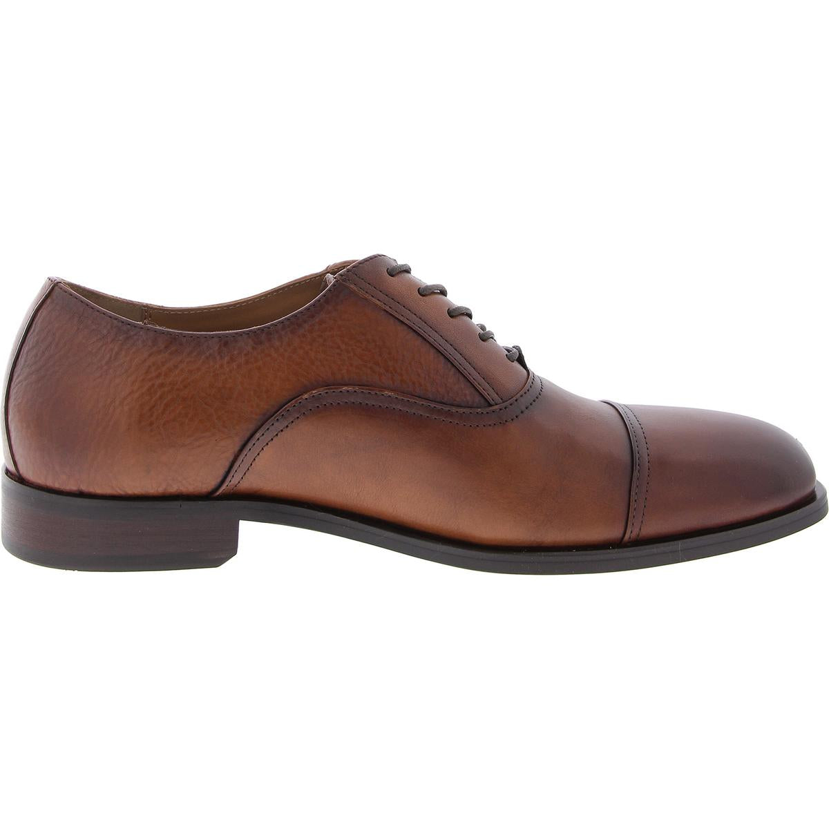 Princeton Mens Leather Lace-Up Oxfords