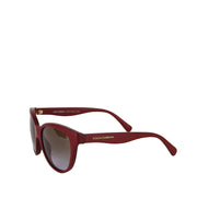 Dolce & Gabbana Girls Red Matt Silk Cat Eye Acetate Frame Sunglasses
