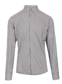 Tom Ford Men Silk Cotton Ladder Stripe Classic Fit Shirt