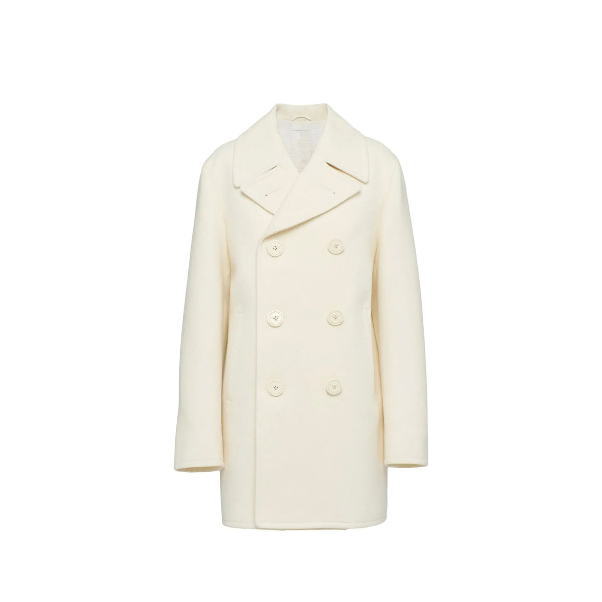 Prada Prada Double-Breasted Wool Coat Women