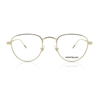 Montblanc Eyeglasses Square Full Rim, Gold Frame and Clear Demo Lens Lens MB0111O002