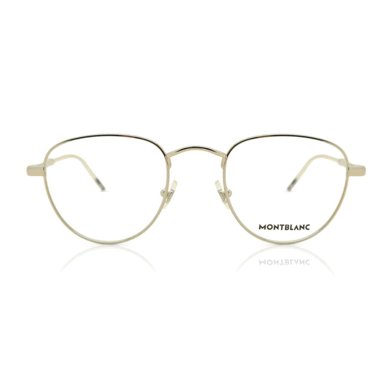 Montblanc Eyeglasses Square Full Rim, Gold Frame and Clear Demo Lens Lens MB0111O002