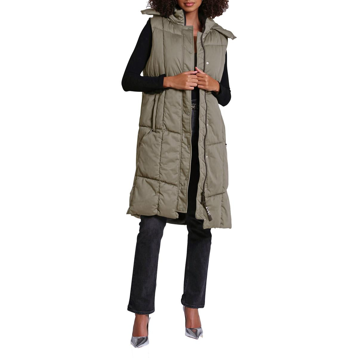 Womens Quilted Longline Vest