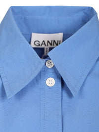 Ganni Women Cotton Shirt With Lace Details