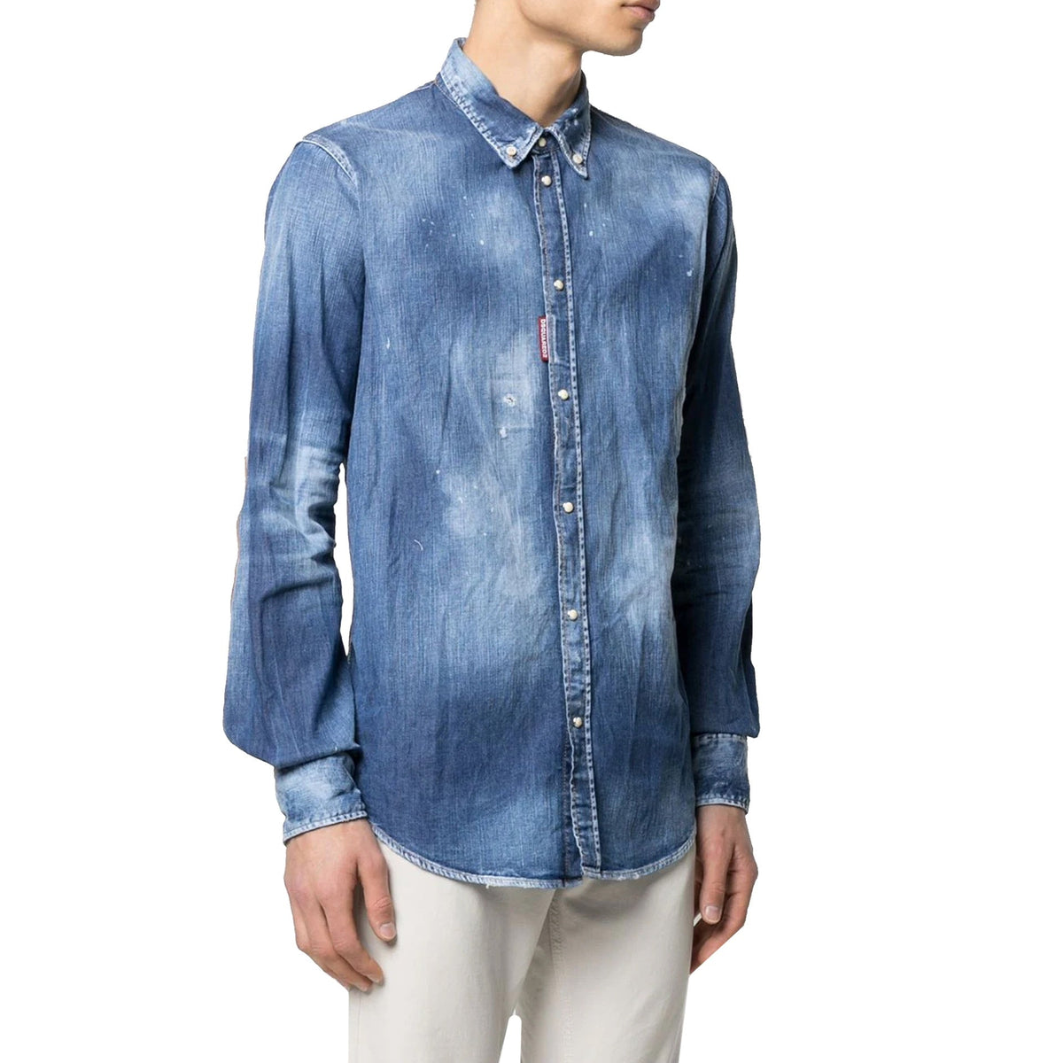 Dsquared2 Dsquared2 Distressed Effect Denim Shirt Men