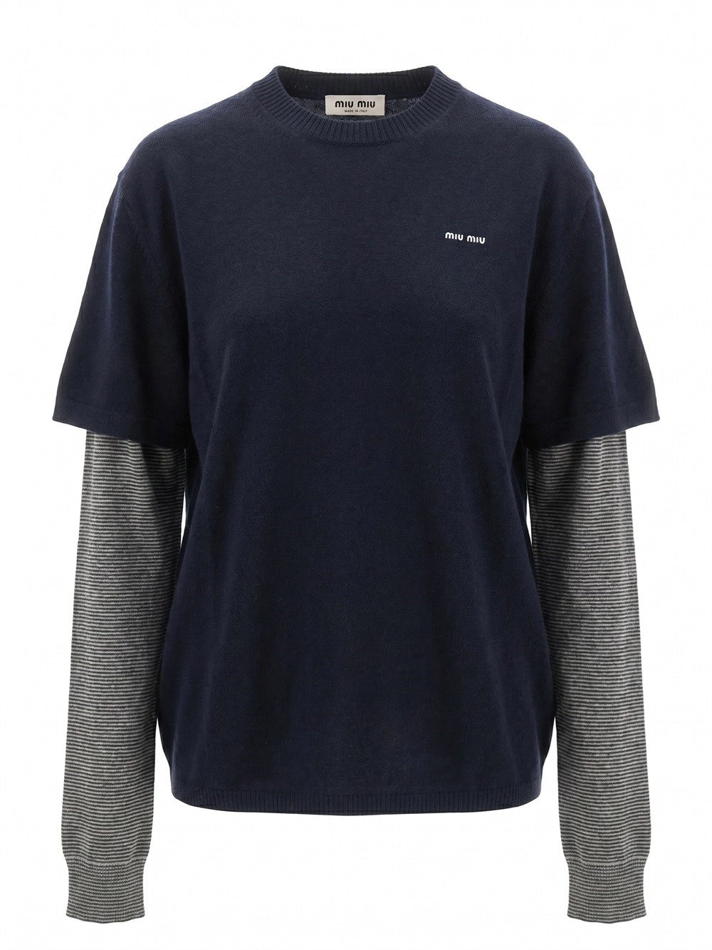 Miu Miu Women Sweater With Jersey Sleeves