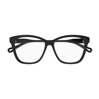 Chloe Eyeglasses Square Full Rim, Shiny Black Frame and Clear Demo Lens Lens CH0084OA001