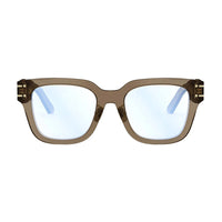 Dior Eyeglasses Square Full Rim, Crystal Beige Frame and Clear Demo Lenses Lens DIORSIGNATUREOS5F55BB