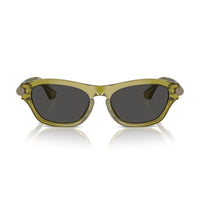 Burberry Sunglasses Geometric Full Rim, Green Frame and Dark Grey Lens BE4430U411887