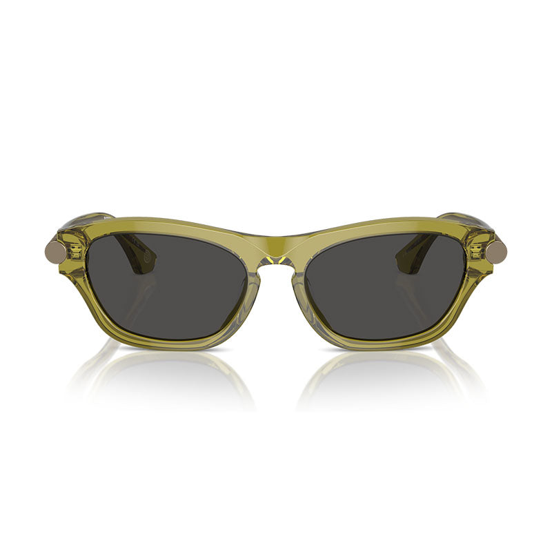 Burberry Sunglasses Geometric Full Rim, Green Frame and Dark Grey Lens BE4430U411887