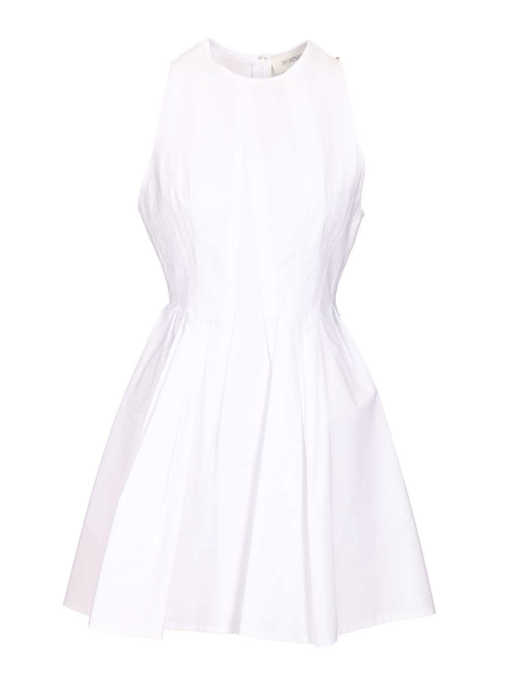 Sportmax Women Ara Sleeveless Washed Cotton Mini Dress