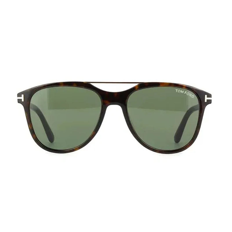 Tom Ford Sunglasses Aviator Full Rim, Black/Havana Frame and Smoke Lens FT109805A