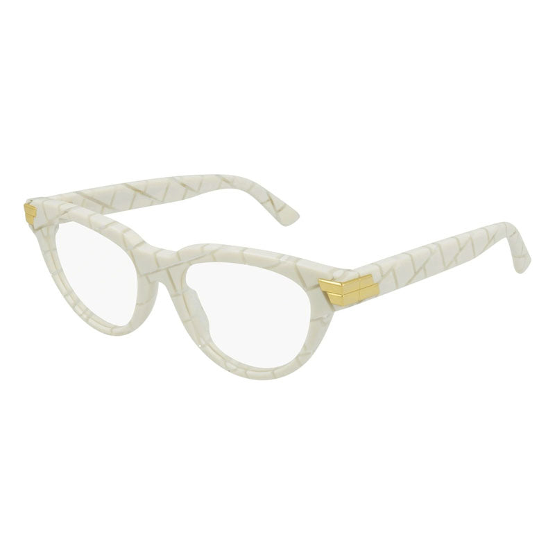 Bottega Veneta Eyeglasses Cat Eye Full Rim, Havana Frame and Clear Demo Lenses Lens BV1106O002