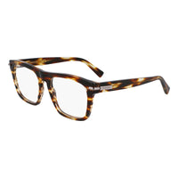 Salvatore Ferragamo Eyeglasses Square Full Rim, Striped Brown Frame and Clear Demo Lenses Lens SF3015216