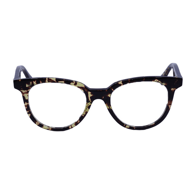 Bottega Veneta Eyeglasses Butterfly Full Rim, Havana Frame and Clear Demo Lenses Lens BV1020O002