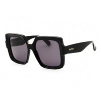 Max Mara Max Mara Sunglasses Square Full Rim, Shiny Black Frame and Smoke Lens MM008801A
