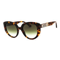 Moschino Sunglasses Cat Eye Full Rim, Blue/Brown Frame and Dark Blue Gradient Lens MOS173/S0S9W08